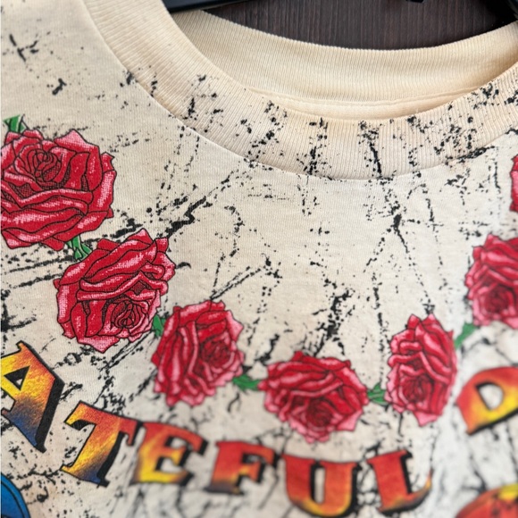 1992 Wild Oats Grateful Dead Vintage Tee / “Steal Your Face" All Over Print - Picture 3 of 13